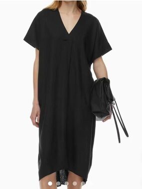 Aritzia Black Linen Dress
